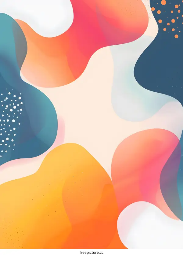 Abstract Background With Colorful Liquid Shapes