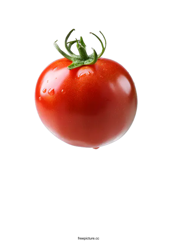[Transparent Background PNG]Fresh Tomato with Water Drops