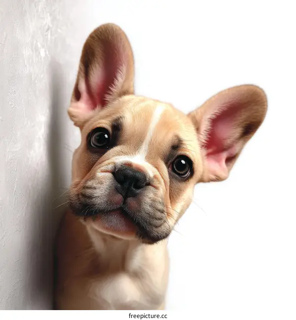 Cute French Bulldog Puppy Close-up Photo