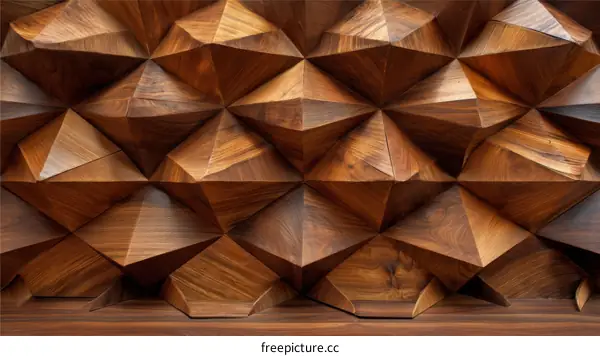Geometric Wood Panel Design