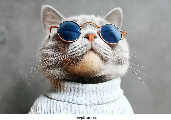 Stylish Cat Wearing Sunglasses