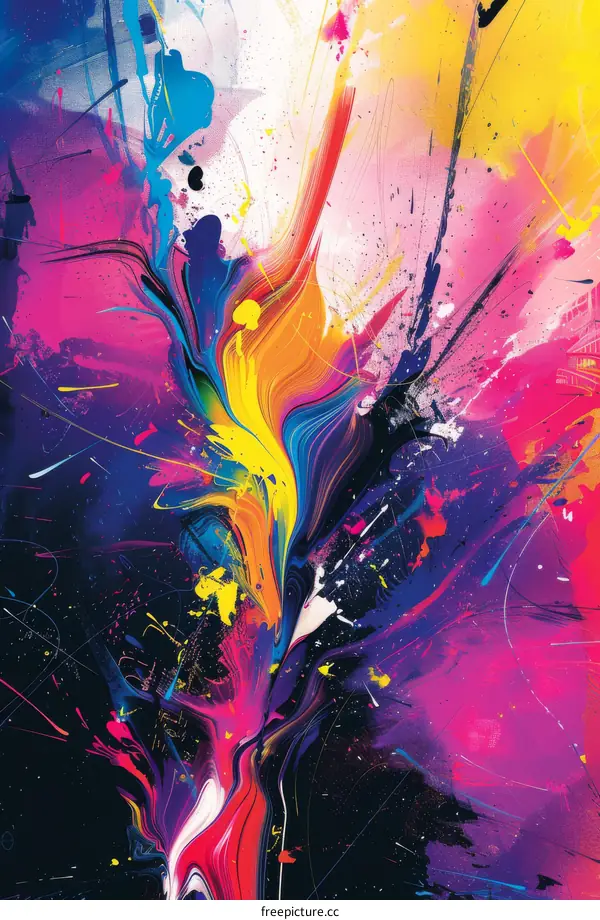 Abstract Colorful Explosion Art