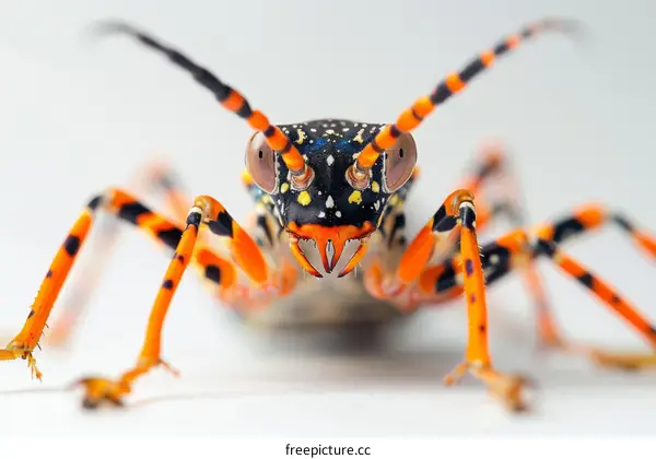 Macro Photography of a Brightly Colored Katydid