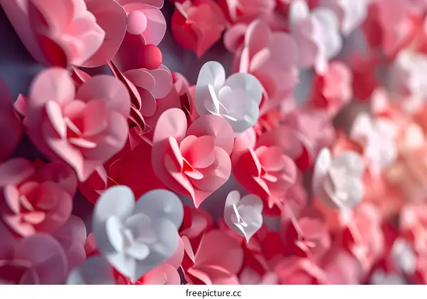 A wall of flowers for Valentines Day