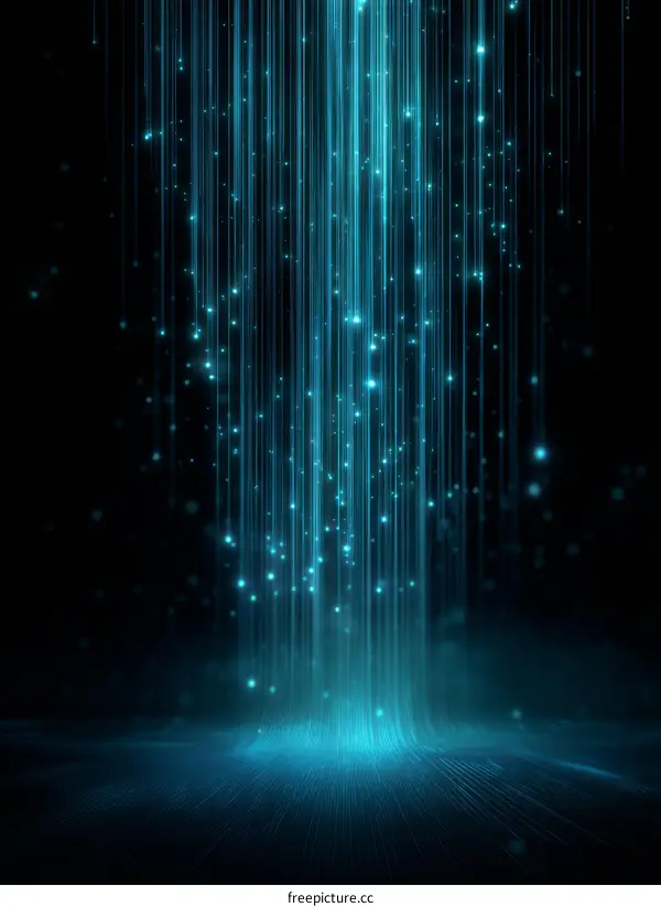 Abstract Digital Light Rain Background