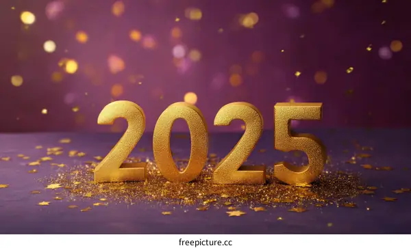 Golden 2025 New Year Celebration