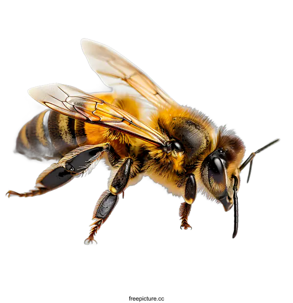 [Transparent Background PNG]A bee on a white background