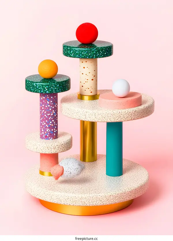 Abstract Geometric Shapes Minimalist Composition