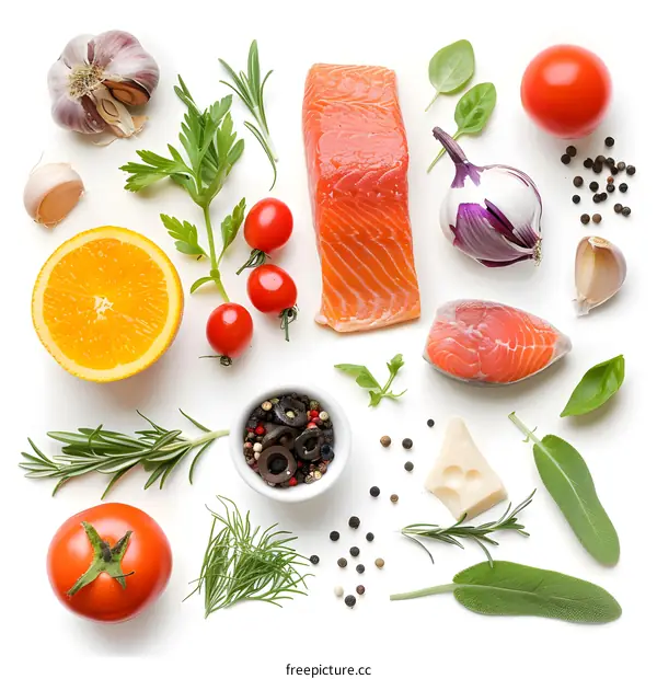 Fresh Salmon with Herbs and Spices for a Delicious Meal