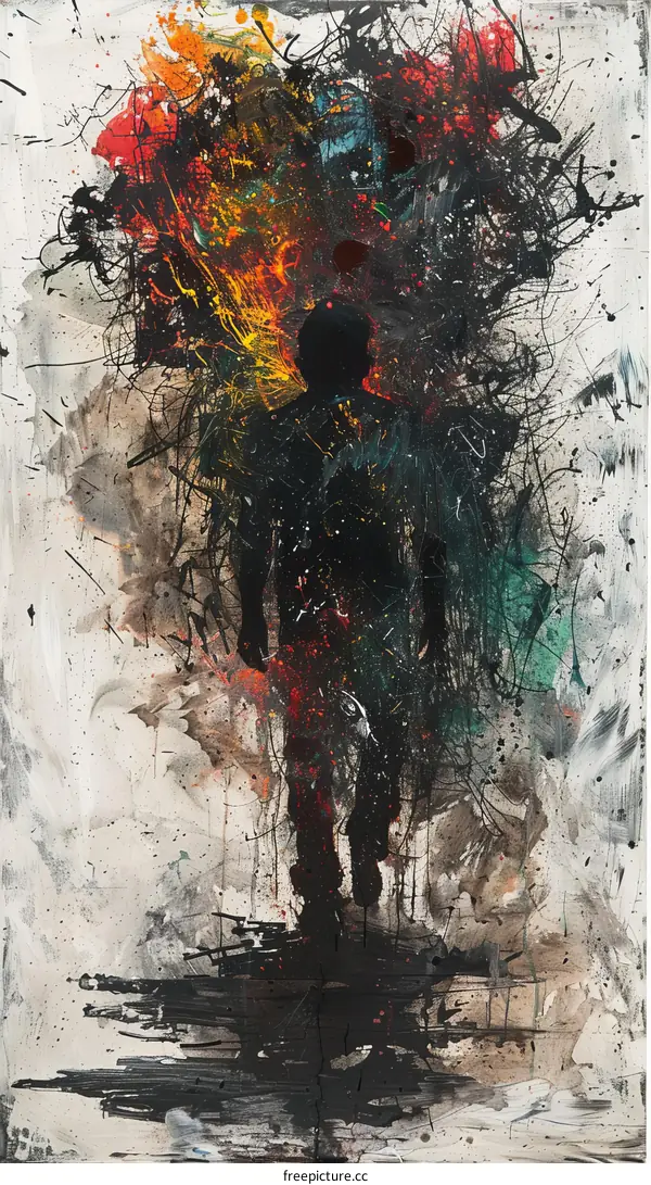 Abstract Person in Motion