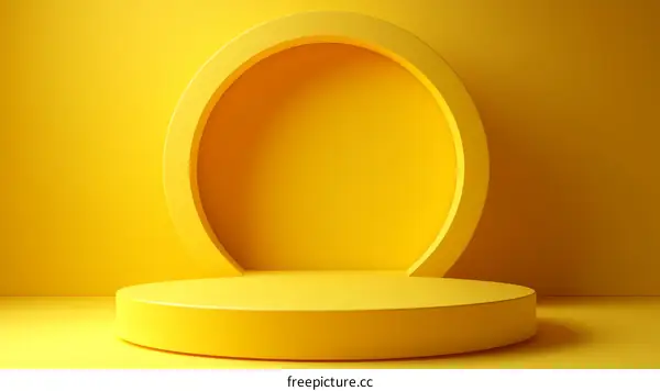 Abstract Yellow Geometric Product Display