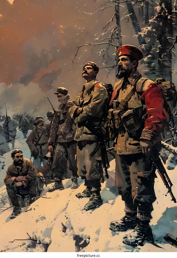 Eastern Front soldiers in winter gear