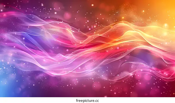 Colorful abstract glowing waves background