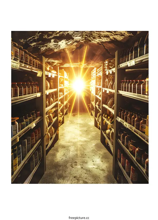 The Grocery Store Aisle with Light Shining at the End of the Tunnel