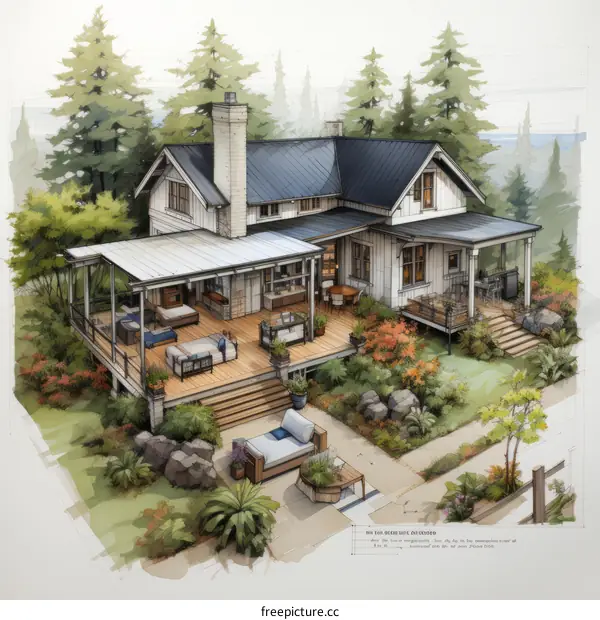 Modern Farmhouse with Expansive Deck and Porch