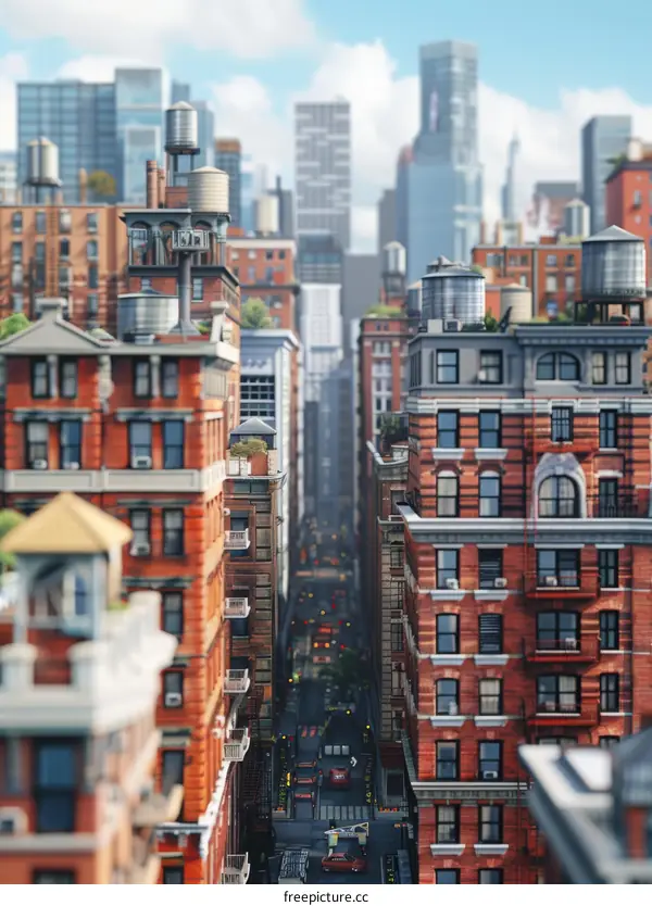 A Brick City with a Winding Road