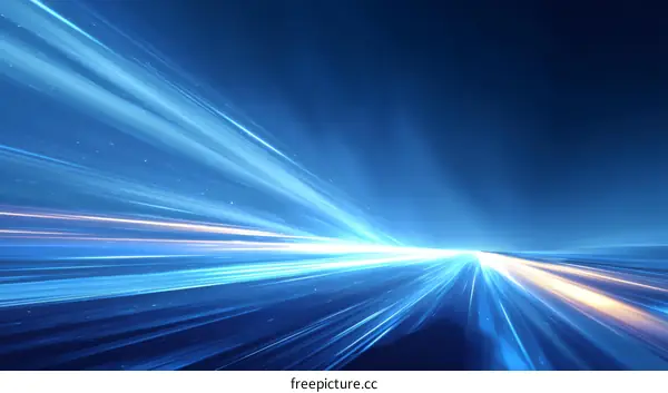 Abstract Speed Light Trails of a Night Road