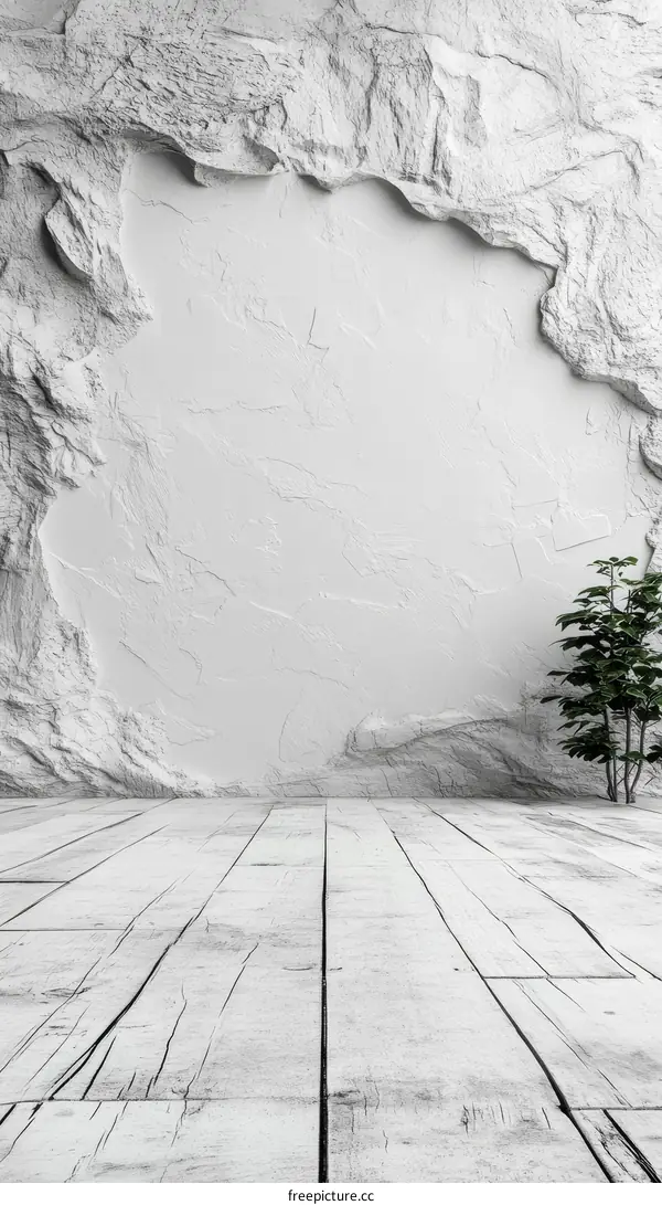 Modern Minimalist Interior Design Scene with Wooden Floor