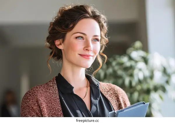 Confident Woman in Business Setting