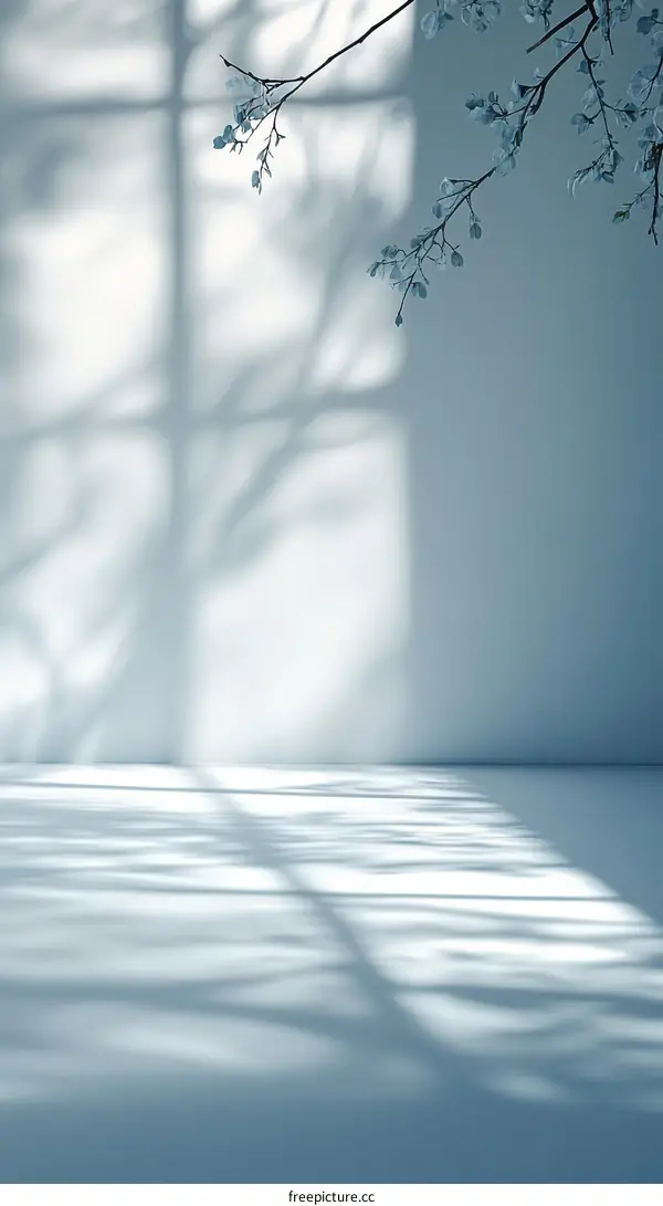 Stylish Abstract Light and Shadow Interior Scene
