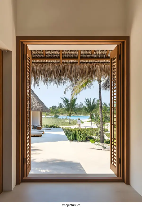 Open Doors to Tropical Paradise View