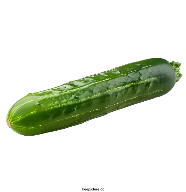 [Transparent Background PNG]Single whole green zucchini
