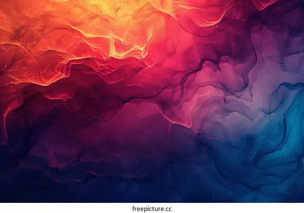 Abstract Colorful Flowing Paint Design