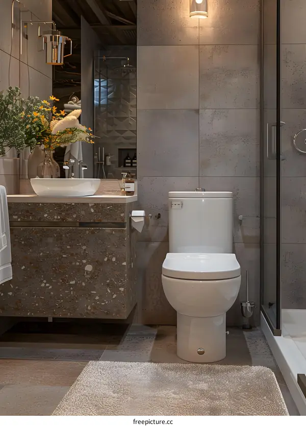 Modern style bathroom