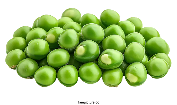 [Transparent Background PNG]Fresh Green Peas Pile Close-up