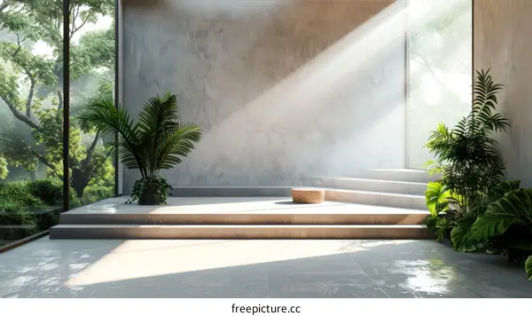 sunlight through the leaves of a potted plant