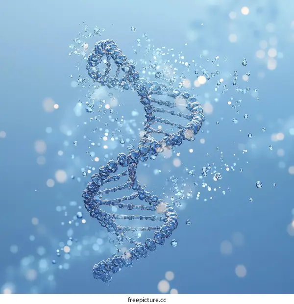 DNA Structure Illustration in Water