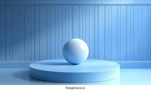 Light Blue Geometric Product Display