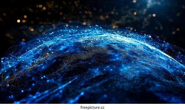 Global Network Visualization Illustration