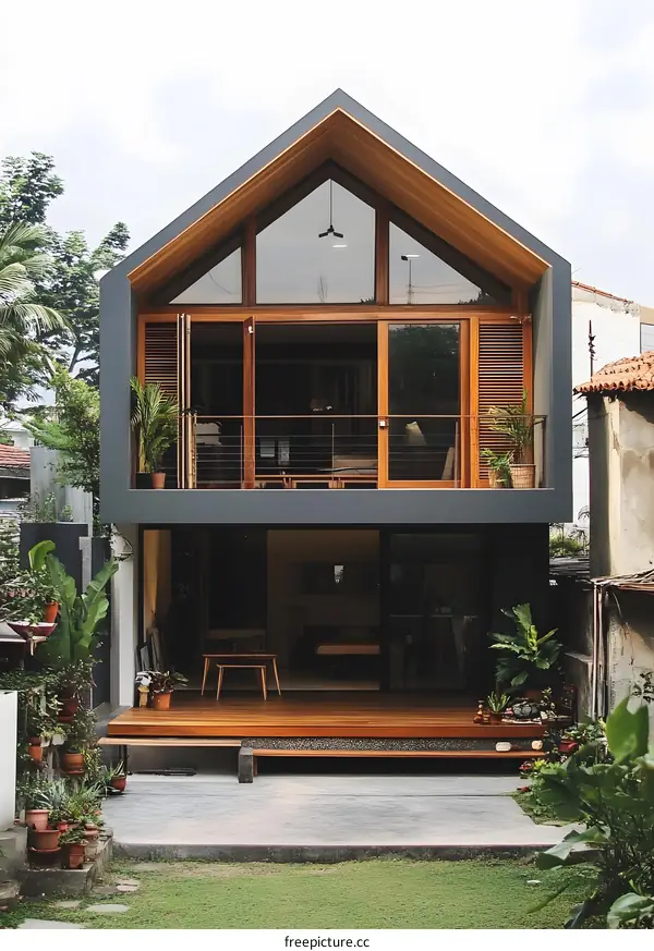 Modern Minimalist House With Wooden Accents