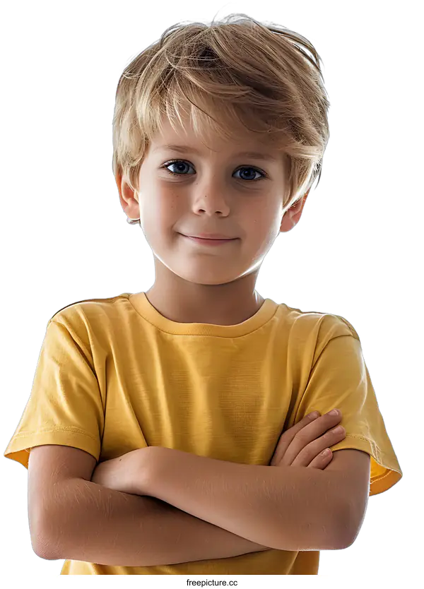[Transparent Background PNG]Portrait of a happy smiling young boy