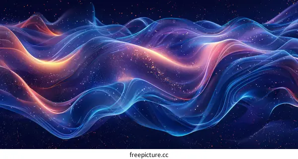 Abstract Wave Forms in Vibrant Colors