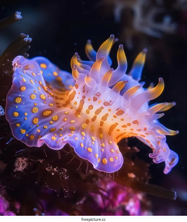 Colorful Nudibranch in Underwater World