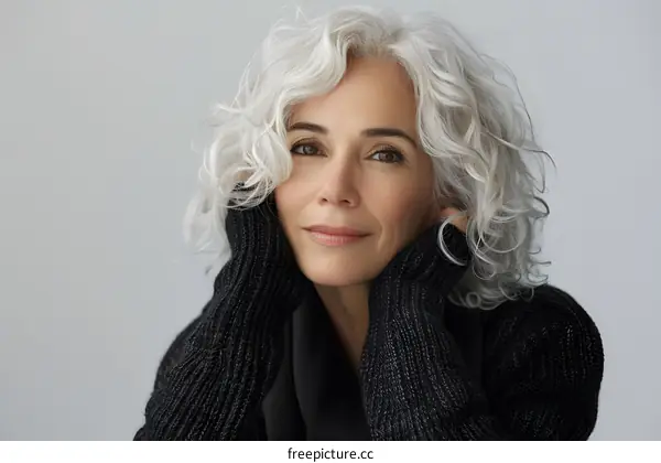 Mature Woman with Grey Hair