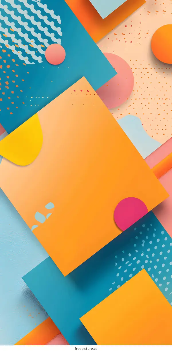 Abstract Background With Colorful Geometric Shapes