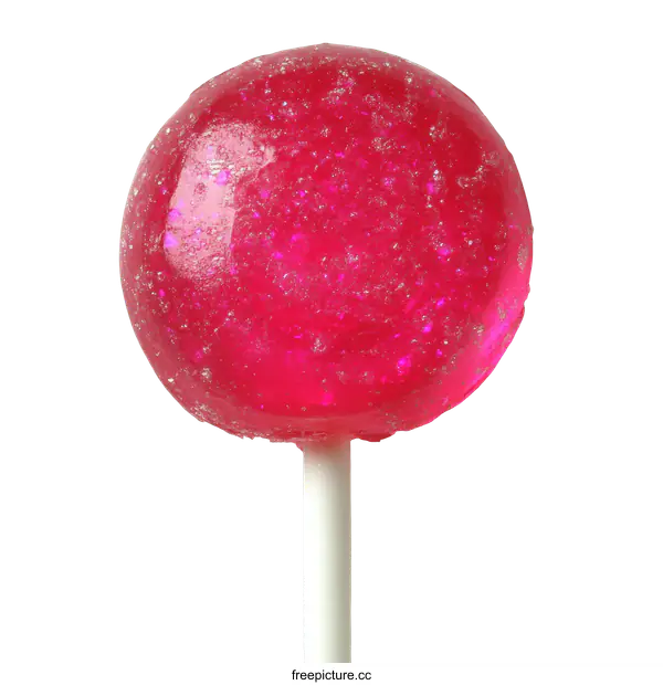 [Transparent Background PNG]Sparkling Pink Lollipop Close Up