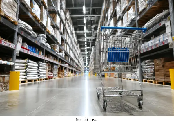 Warehouse Shopping Cart Interior View