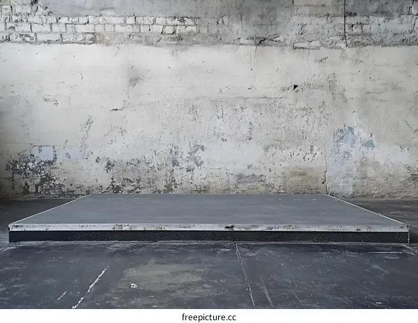 Concrete Wall With A Platform For Product Display