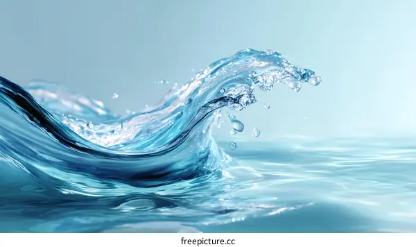 Dynamic Water Splashing Wave Pattern