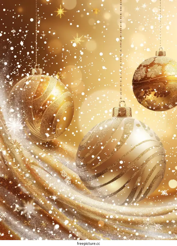 Christmas Decorations in Gold