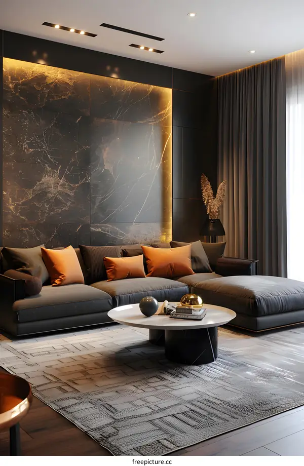 Modern minimalist living room