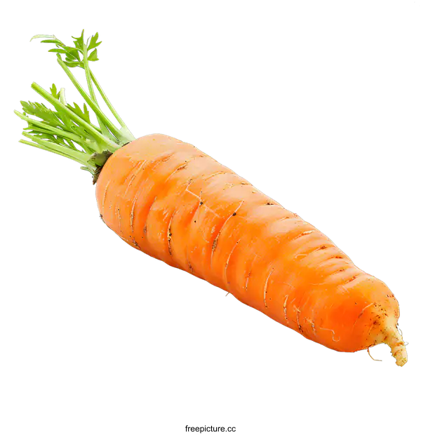 [Transparent Background PNG]single carrot on white background