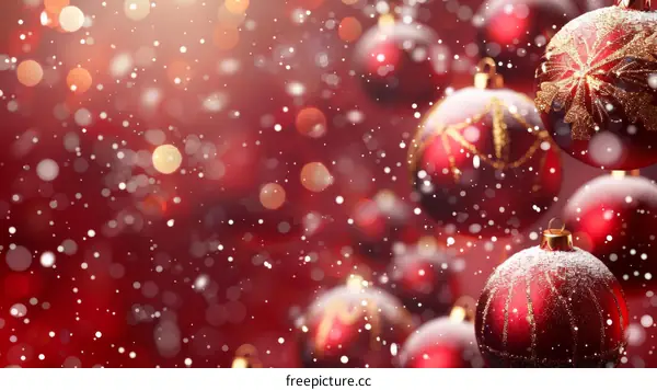 Christmas red ornaments