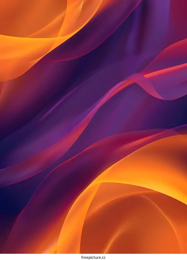 Abstract Colorful Orange Purple Curved Lines Background Design