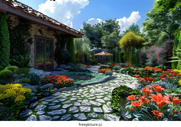 Garden landscape design renderings