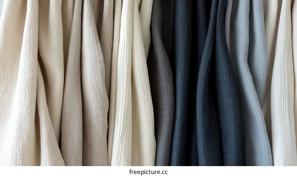 Variety of Natural Fabrics Displayed